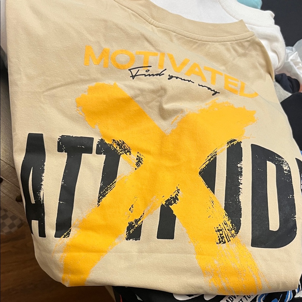 Kids Motivational Graphic Tee - Yellow and Black